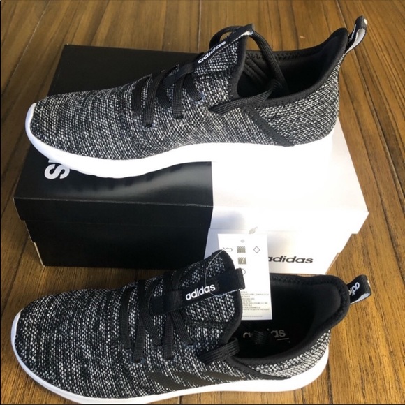 Adidas cloudfoam black sneakers tennis shoes - Picture 4 of 8